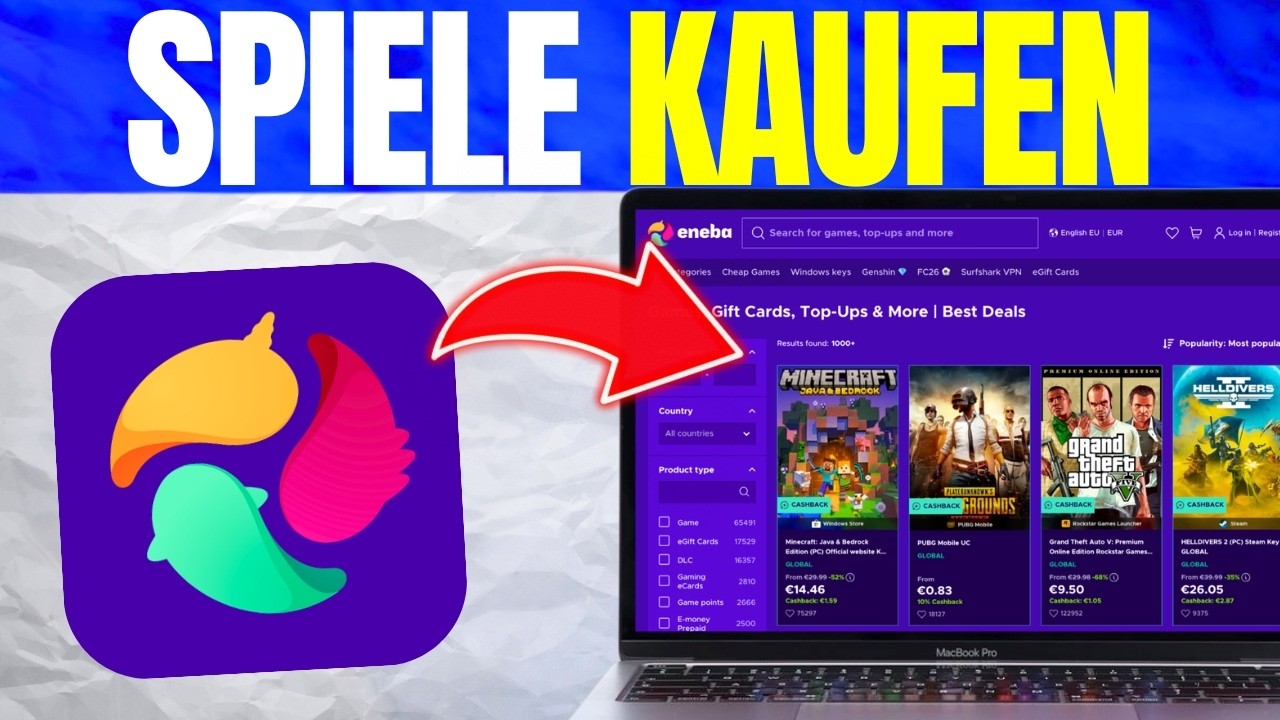 Wie kauft man Spiele auf Eneba (2026) | Schritt-f&uuml;r-Schritt Anleitung