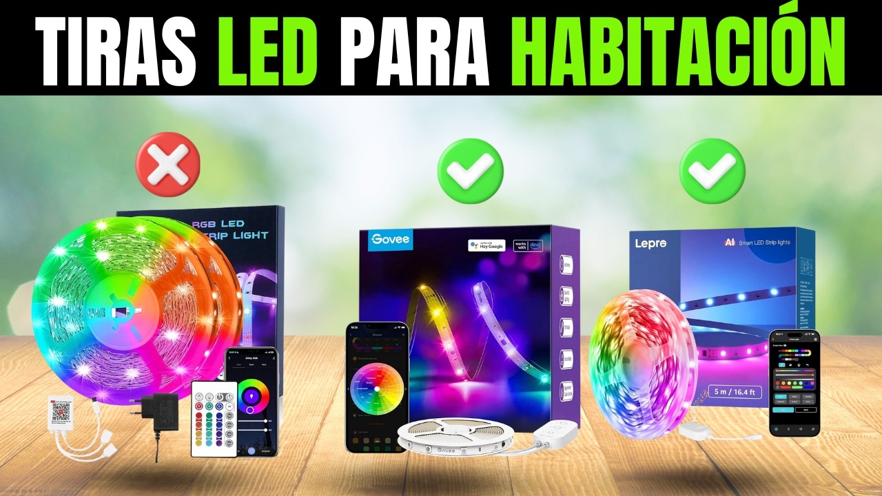 ✅ 7 Mejores Tiras LED RGB para Habitación [2026] 🚦 Escritorio, Cuarto, TV, Piano de Amazon