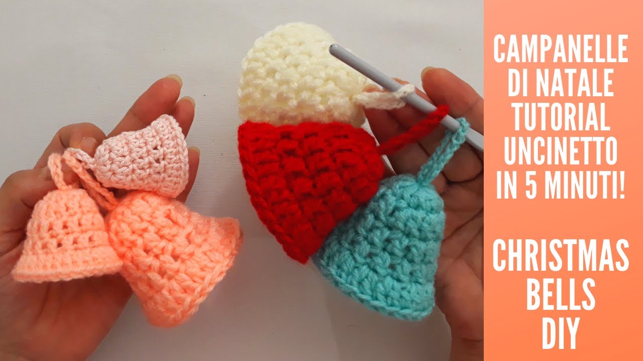 Campanelle di Natale in 5 min. Tutorial. Christmas Bells DIY. Campanas de Navidad