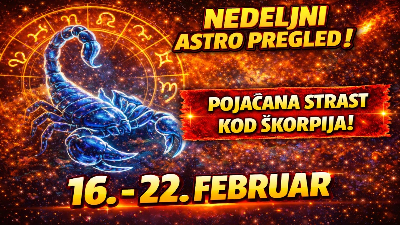 ♏ ŠKORPIJA NEDELJNI PREGLED | 16 - 22.  FEBRUAR | POMRAČENJE SUNCA MENJA TOK