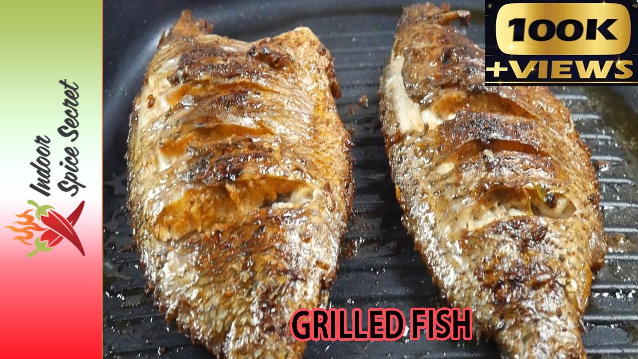 Grilled Fish | Grilled Fish recipe | Fish in Grill Pan | Spicy Grilled Fish