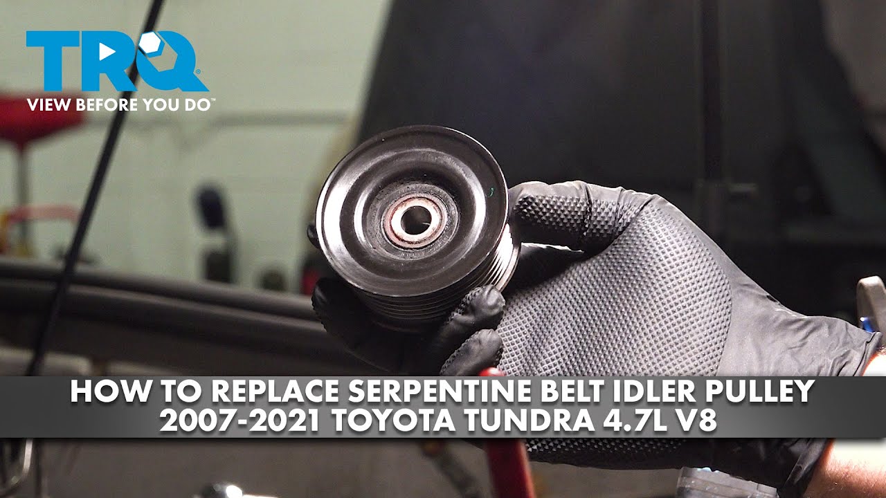 Как заменить натяжной ролик поликлинового ремня на Toyota Tundra 4.7L V8 2007-2021 гг.