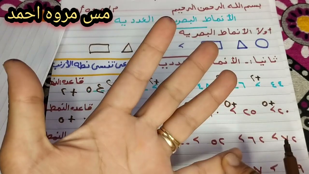 #أسهل طريقه لشرح النمط للصف الثالث الابتدائي