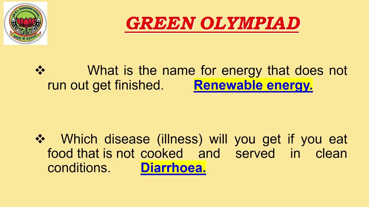 Green Olympiad # GK Olympiad sampler paper # Green Olympaid question answer # Green olympiad GK # GK