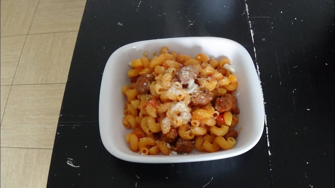 Pâtes aux Merguez au Cookeo