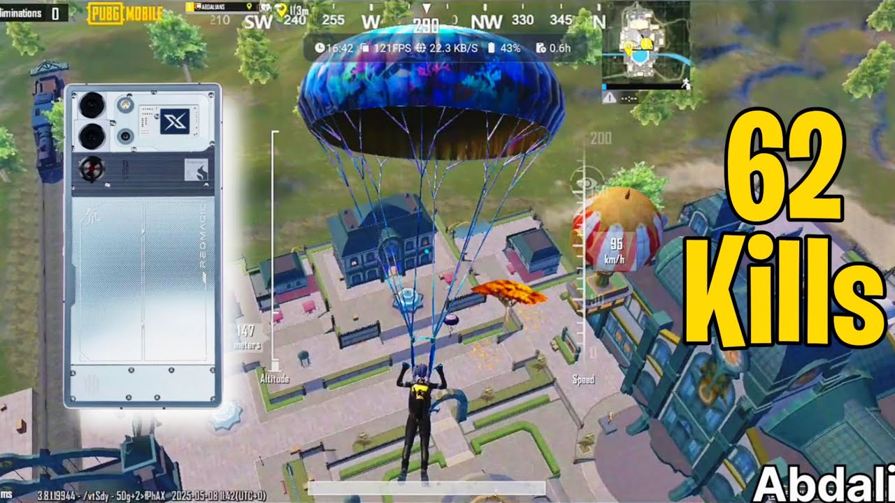 RED MAGIC 10 PRO PUBG TEST 🔥 120 FPS WITH FPS METER 🔥 62 KILLS