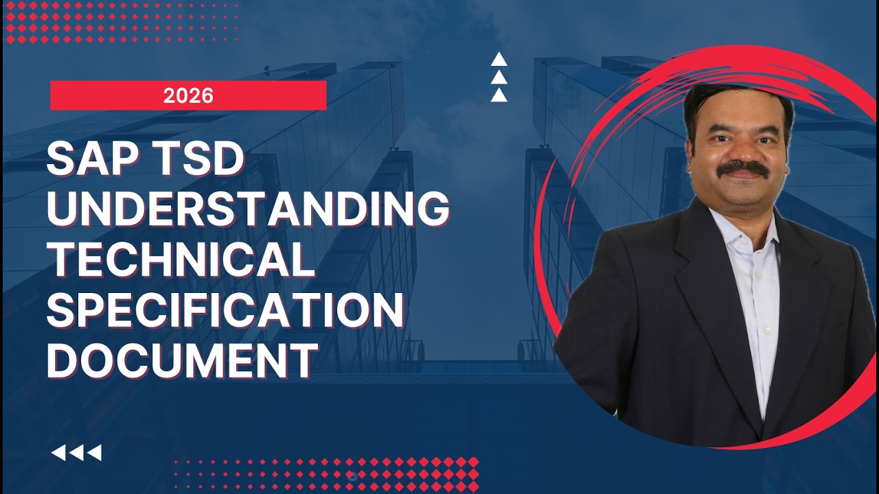 SAP Technical Specification Document Understanding