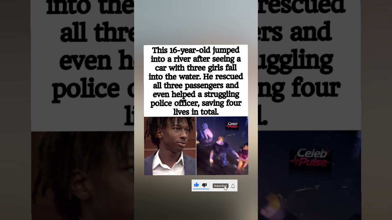 16-Year-Old Hero Jumps Into River To Save 4 Lives! 🦸&zwj;♂️🌊 #shorts #hero #lifesaving #viral