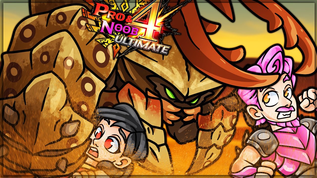 ACTUAL TANK BUG - G Rank - Pro and Noob VS Monster Hunter 4 Ultimate! (Desert Seltas Queen)