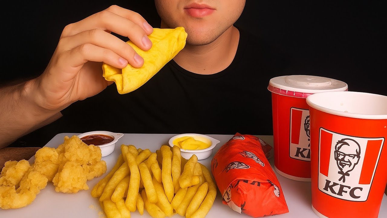 KFC Fries, Bites & Twister ASMR 🍗🍟🌯 | No Talking | Crunchy Eating Sounds