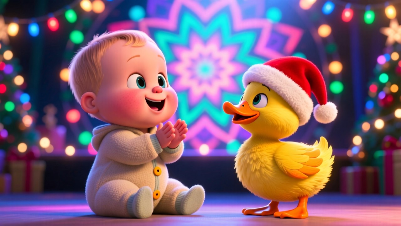 Duckling Xmas Dance! 🦆🎄 | Fun Christmas Song for Kids | Playful Nursery Rhyme