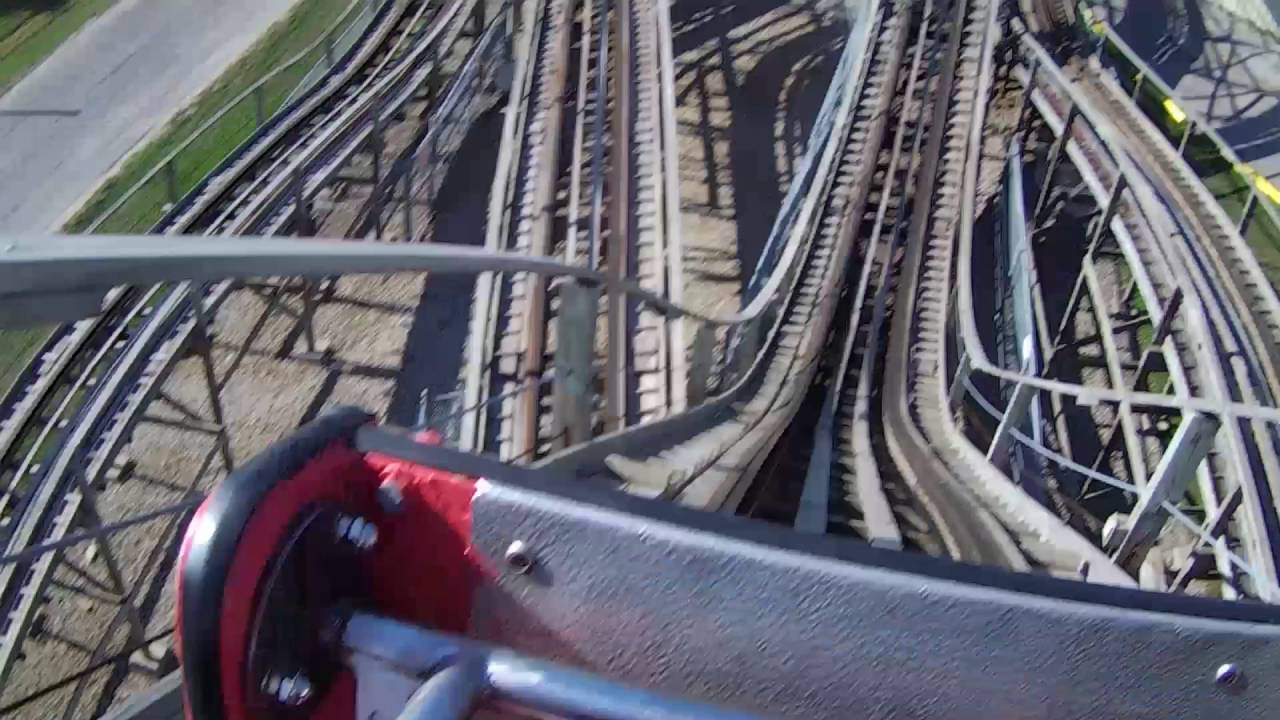 Canada's Wonderland's Ghoster Coaster on ride POV