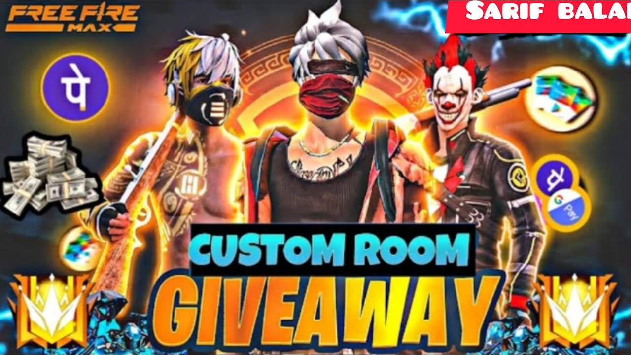 Giveaway way custom room free fire #viral #live#live