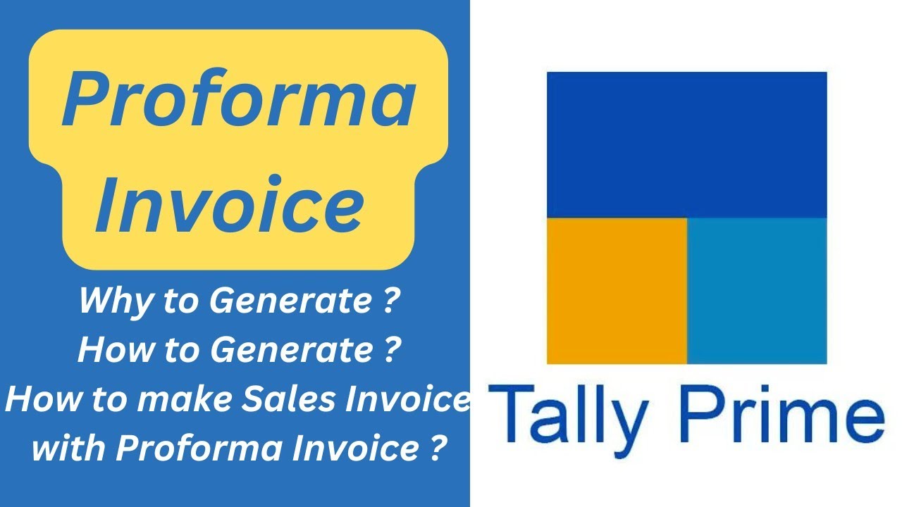 proforma Invoice in tally prime | proforma invoice kaise banaye | how to generate proforma invoice