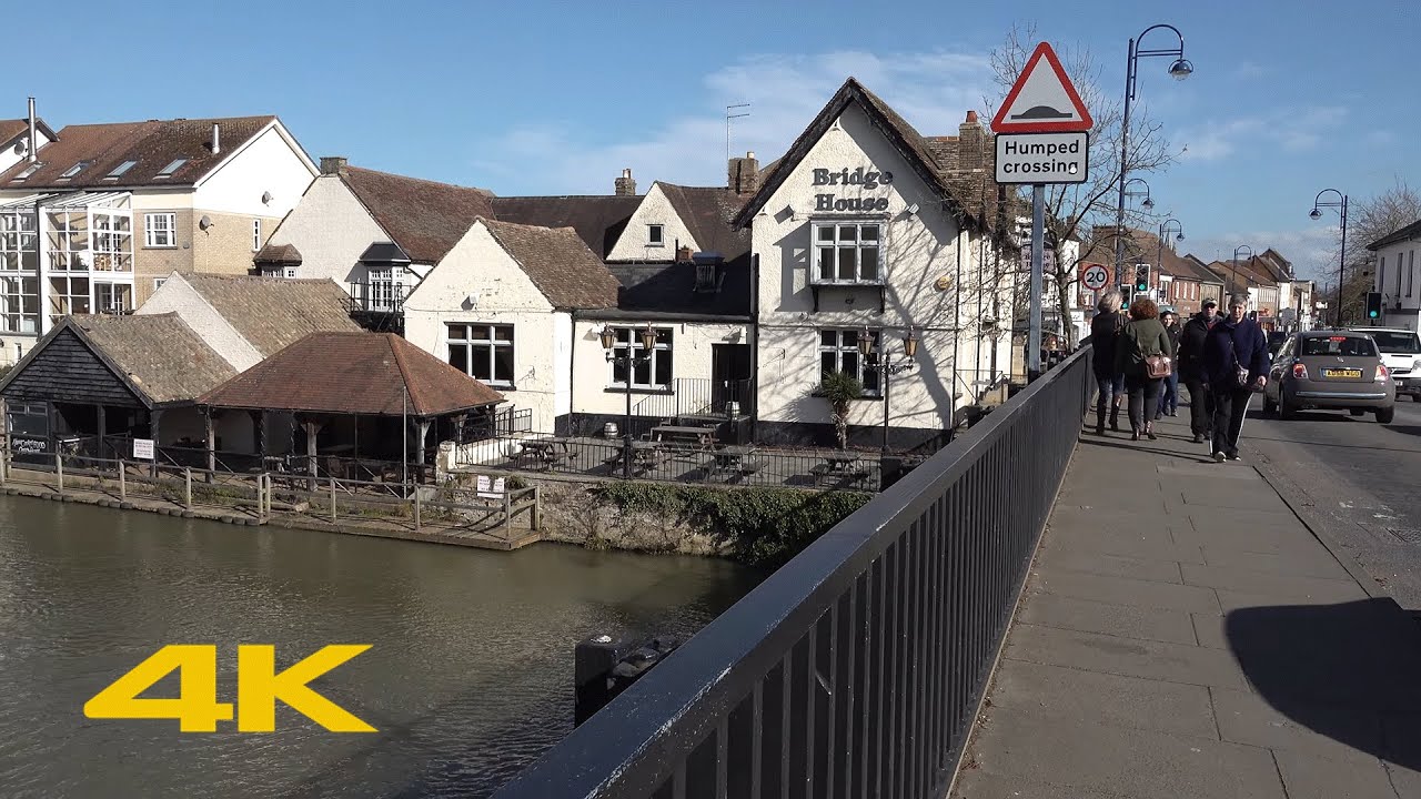 St Neots Walk: Town Centre【4K】