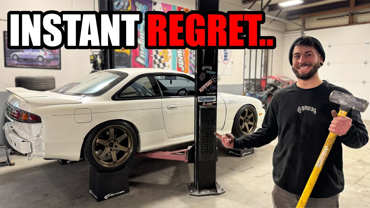 I May Have Ruined My Silvia Doing This! Stock Body+Fat Tires..