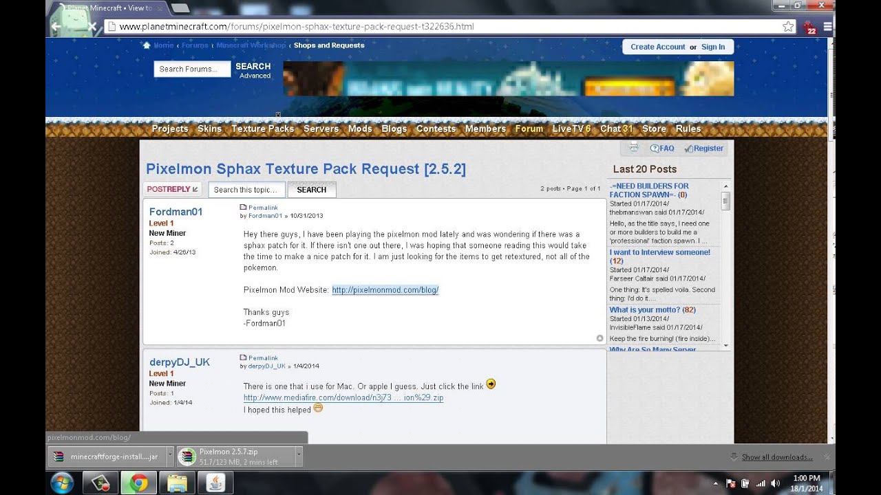 How To Install Pixelmon 2.5.7 |1.6.4|