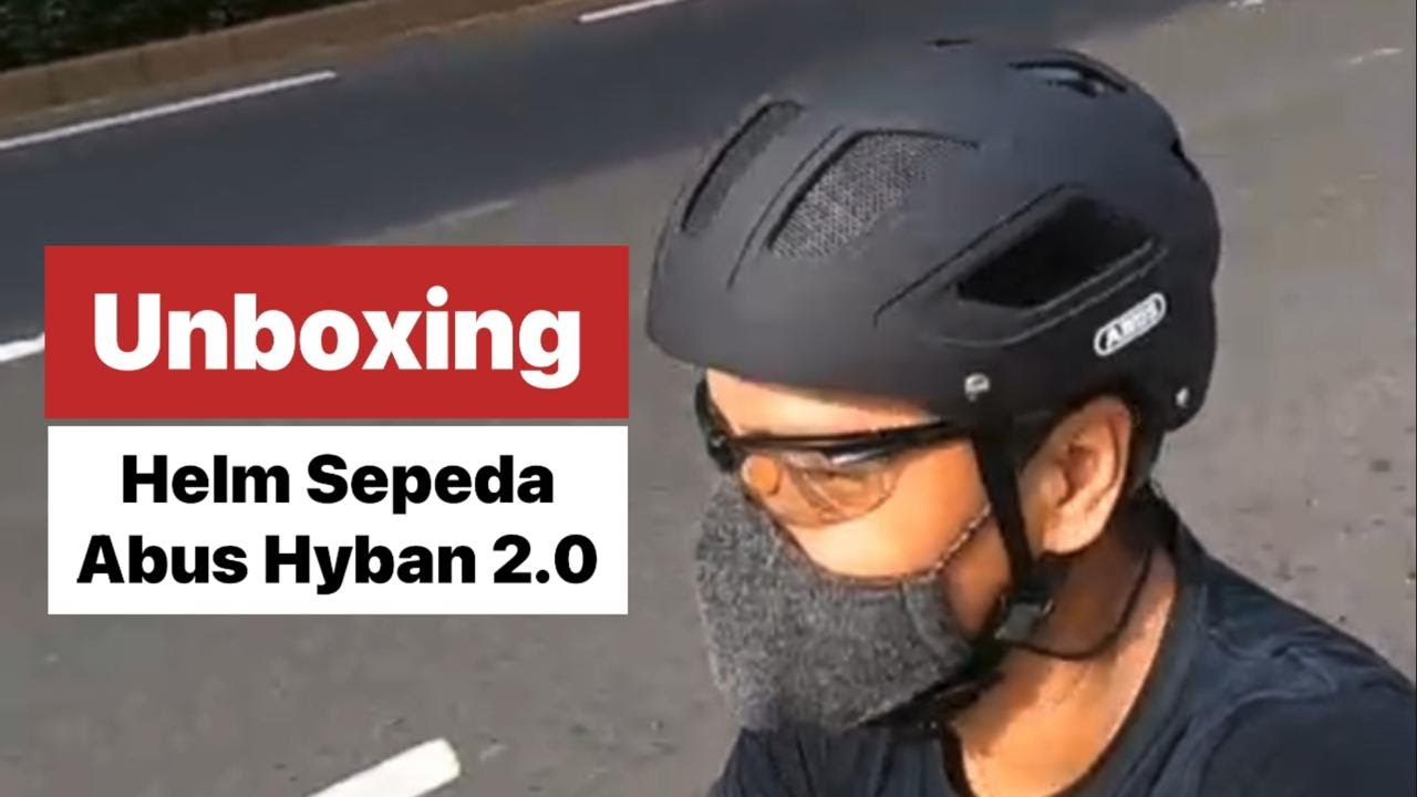 UNBOXING Helm Sepeda ABUS Harga 800 Ribuan Sudah Ada Lampu Belakang