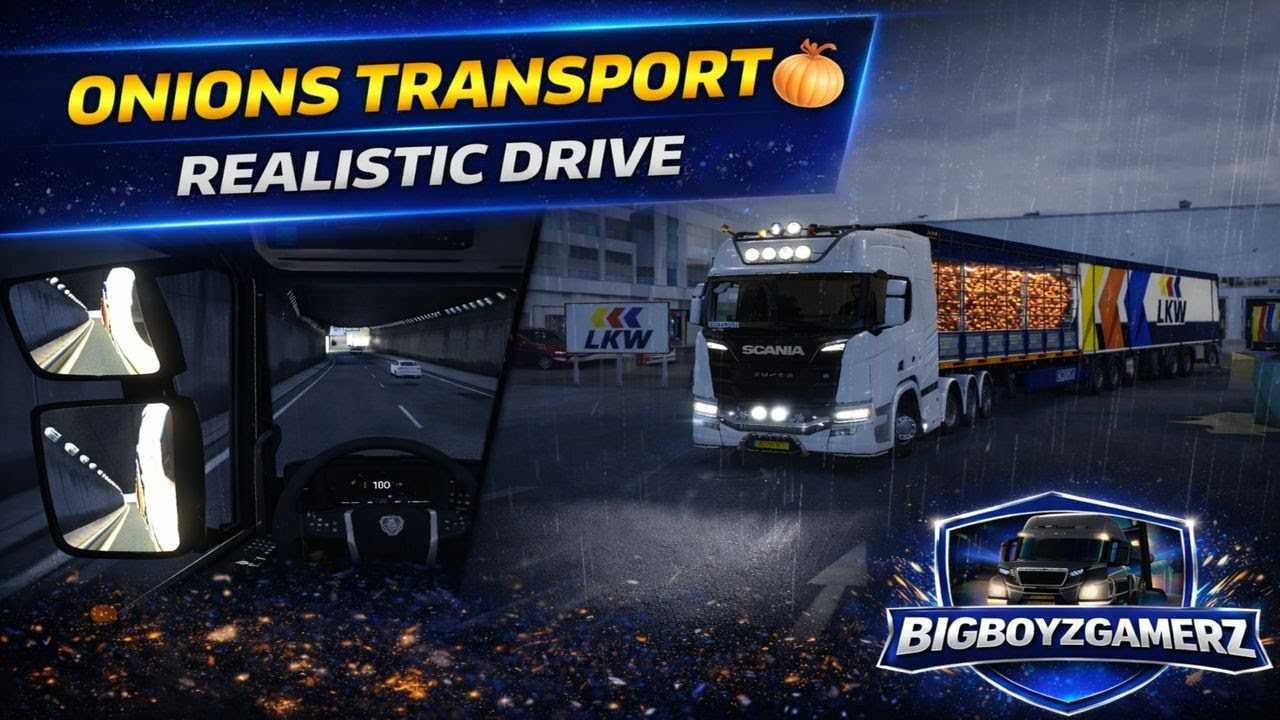 Onions Transport 🚛 (17T) | Liège to Stokes | ETS2 Realistic Drive | No Commentary