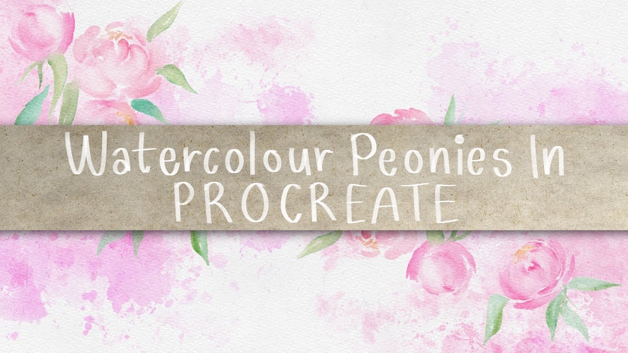 Watercolour Peonies in Procreate