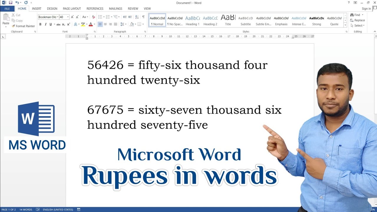 How to Convert Number to Words in Microsoft Word | Convert Numbers to Words