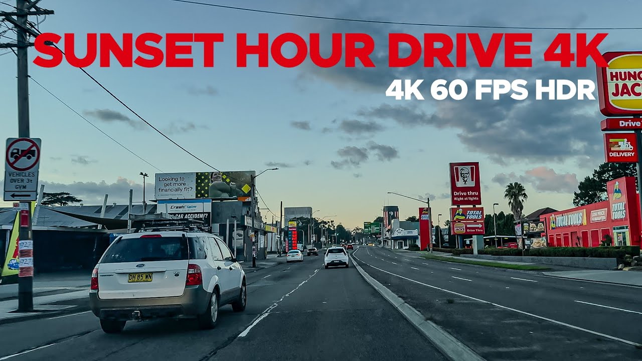 Sunset Hour Drive from Homebush to Rockdale via Wolli Creek | Sydney 4K HDR 60FPS Morning Tour 🇦🇺