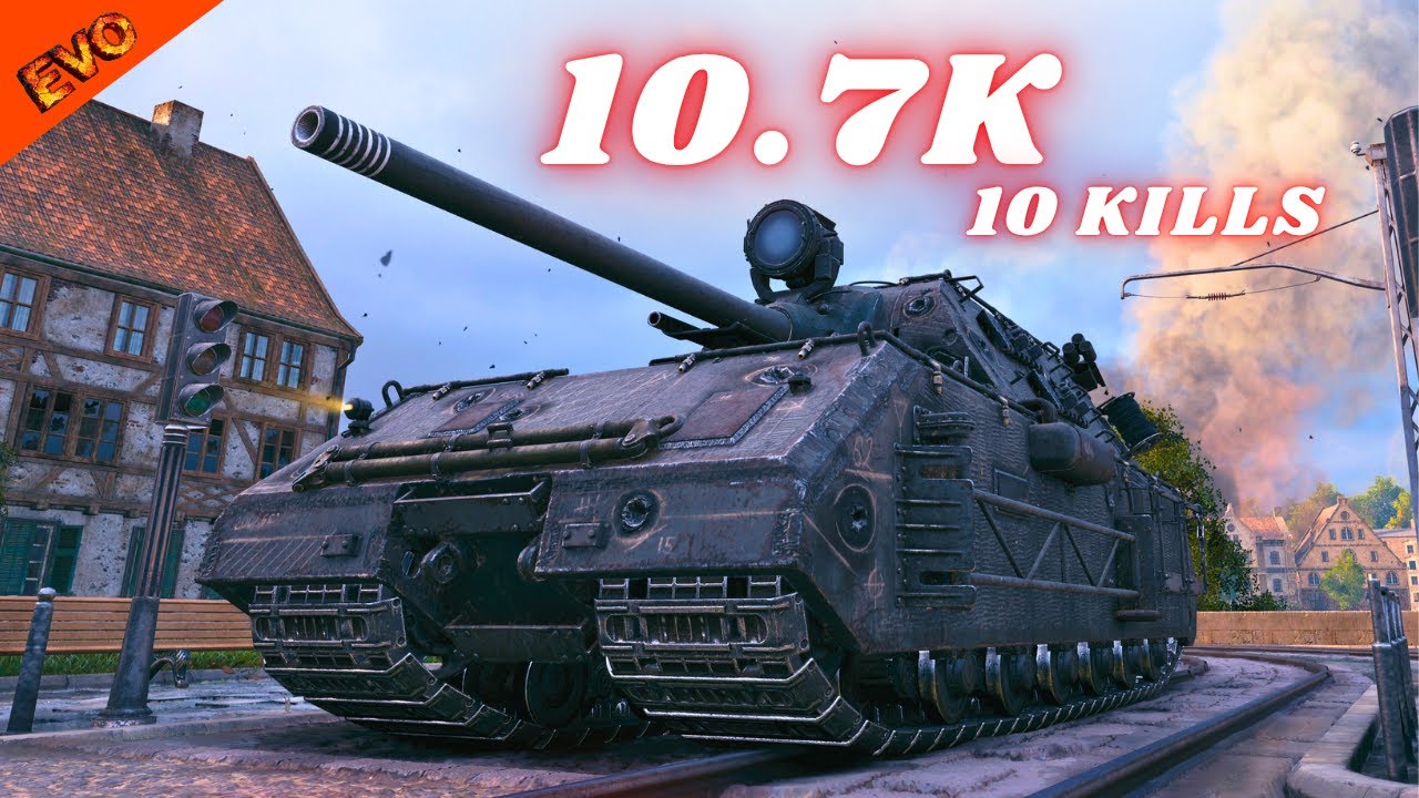 Maus 10.7K Damage 10 Kills & E 100  10.5K Damage World of Tanks
