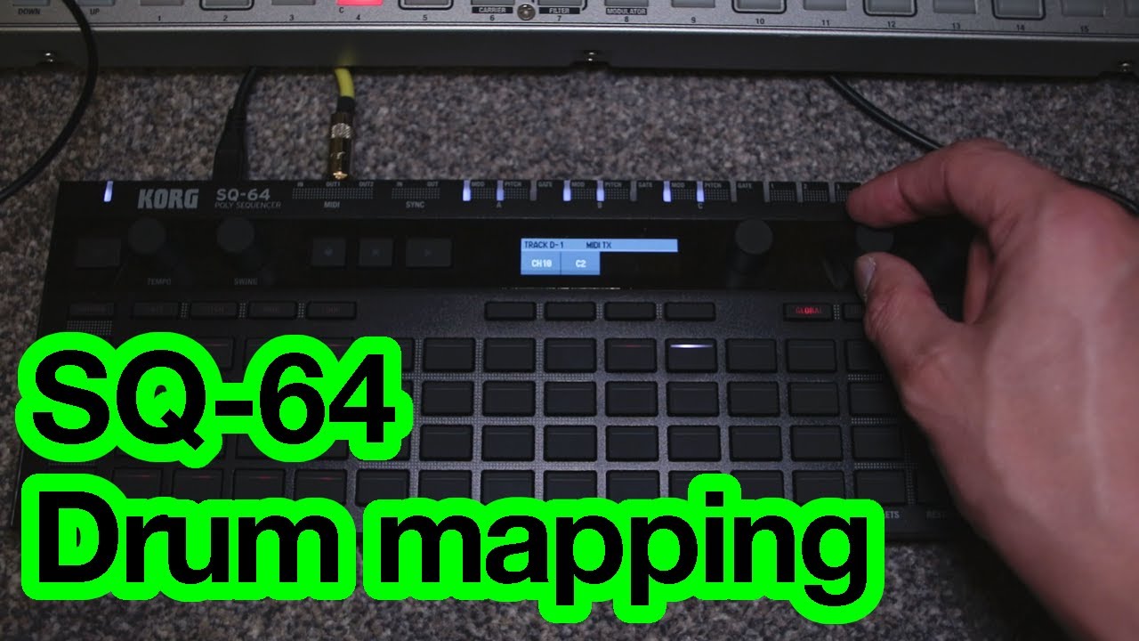 Korg SQ-64 drum mapping tutorial