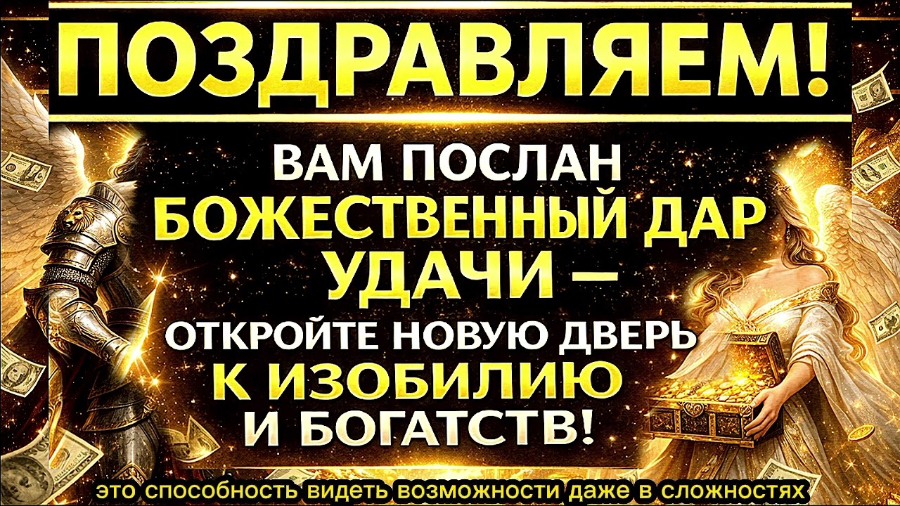 🔥 ПОЗДРАВЛЯЕМ! ВАМ ПОСЛАН БОЖЕСТВЕННЫЙ ДАР УДАЧИ ✨ ОТКРОЙТЕ ДВЕРЬ К НОВОМУ ИЗОБИЛИЮ СЕГОДНЯ! 🚪💫