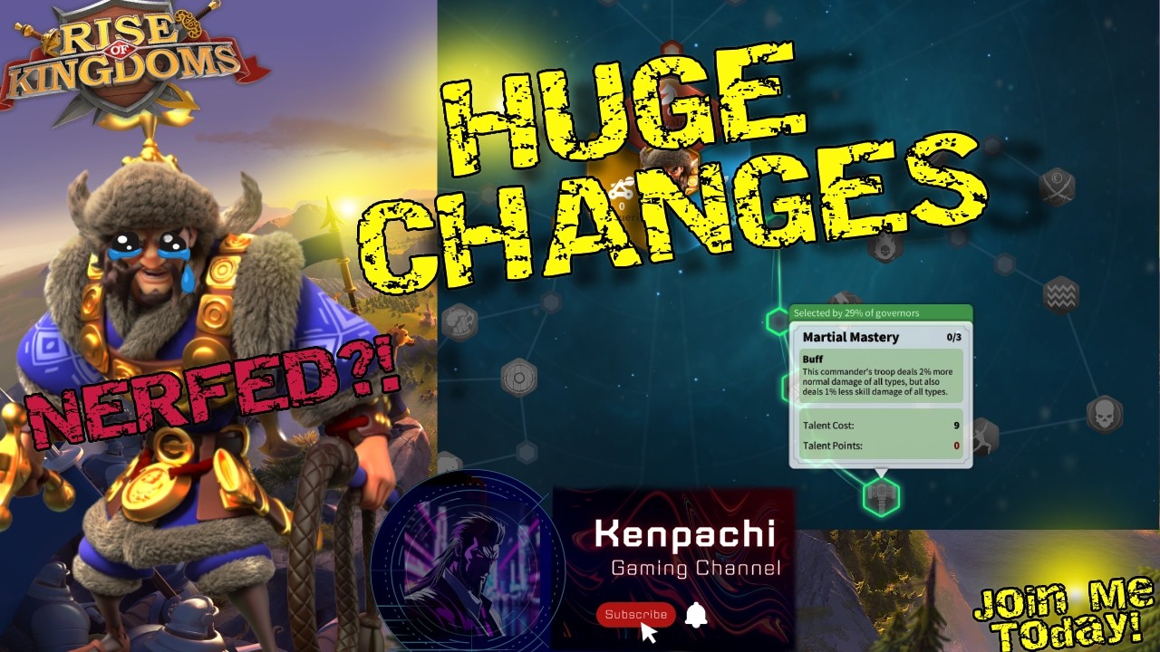 Huge Update NERFS&BUFFS - Rise of Kingdoms