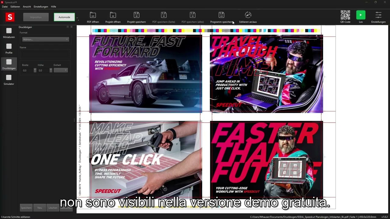 Software Speedcut - Rilevamento automatico crocini