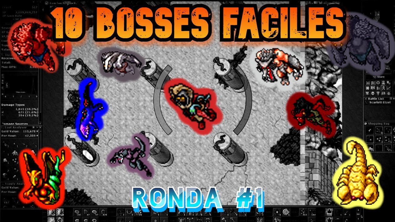 10 Bosses fáciles de Tibia - Ronda de Bosses #1 ☠️