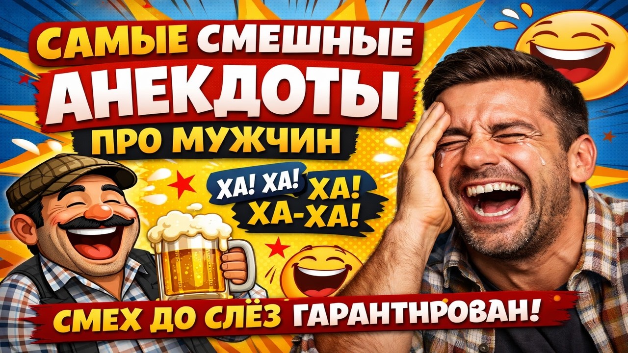 😂 Анекдоты про мужчин, от которых невозможно не смеяться — большая подборка без мата