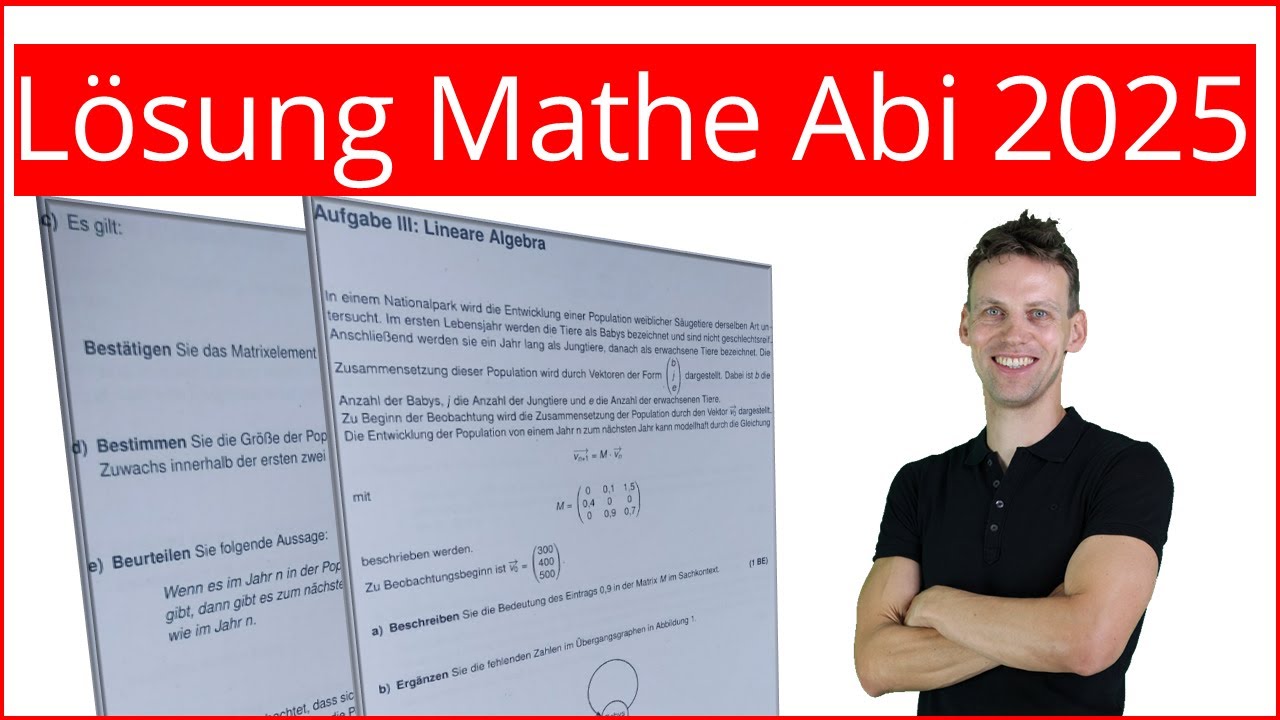 Lösung Mathe Abitur 2025 in Hamburg, Originalaufgabe von Lineare Algebra