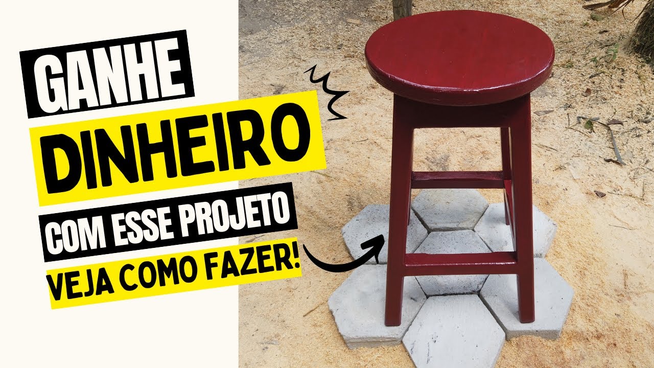 #diy  ✅Como fazer uma linda banqueta com madeira de pinus