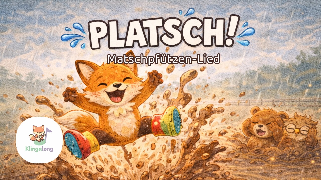Das Matschpfützen-Lied  | Kinderlied zum Mitsingen & Mitmachen | Klingalong