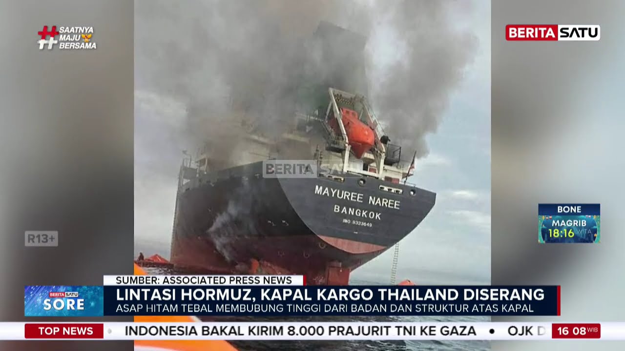 Kapal Kargo Berbendera Thailand Diserang Saat Melintas Selat Hormuz #Beritasatu