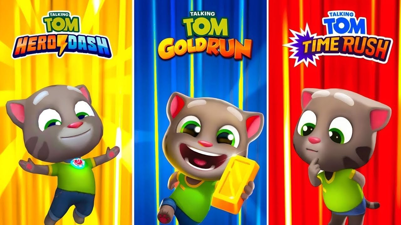 Talking Tom Gold Run vs Talking Tom Hero Dash vs Talking Tom Time Rush | Android iOS Gameplay