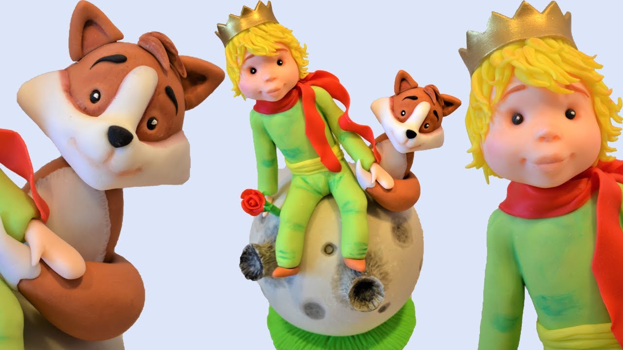 cake topper piccolo principe porcellana fredda torta little prince tutorial fondant pasta zucchero