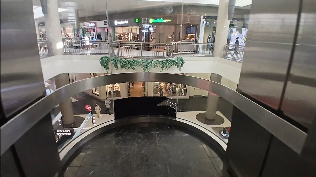 Modded Dover hydraulic scenic Elevator @ Walden Galleria, Cheektowaga NY