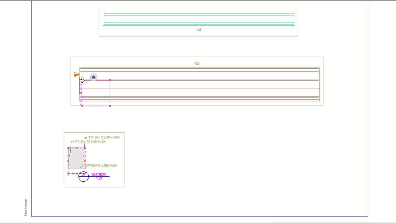 Create a section view in Tekla Structures