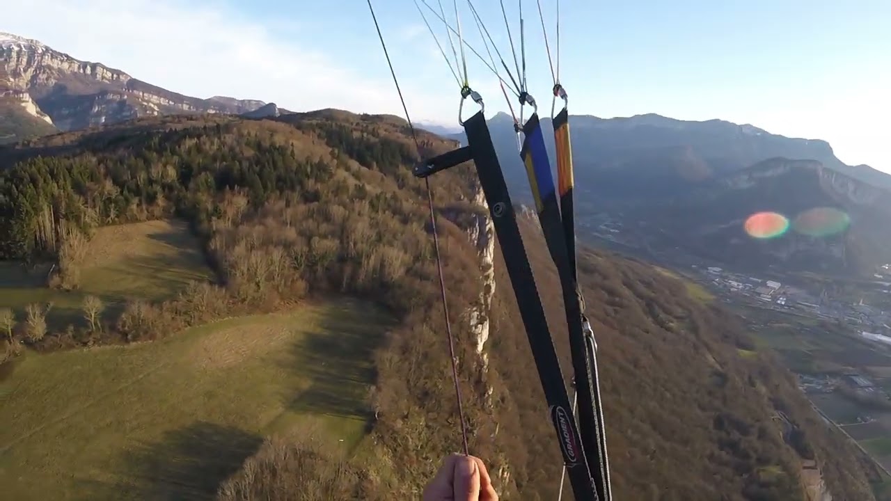 parapente 1er vol thermique mars 2024