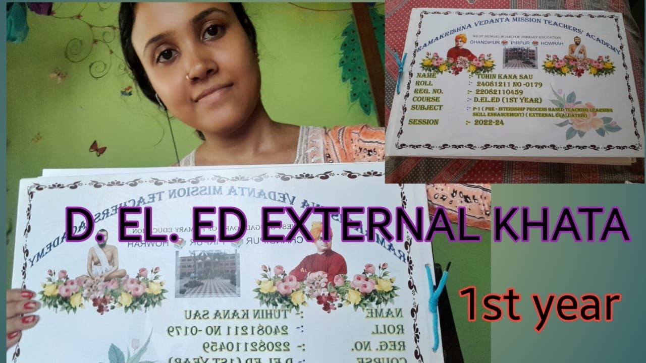 How to design D. El. Ed micro teaching khata.1st year external khata D. El. Ed