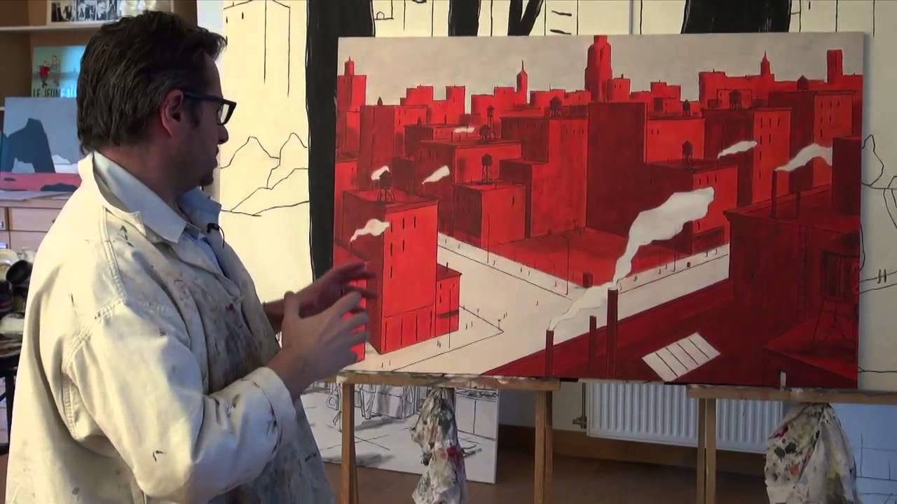 François Avril  dans son atelier, janvier 2013