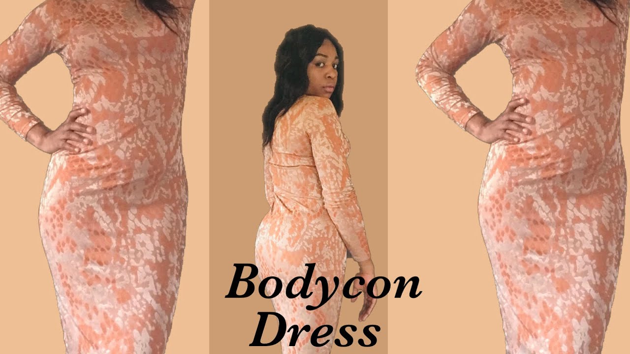 HOW TO MAKE A BODYCON DRESS //CUTTING AND STITCHING // BEGINNER FRIENDLY