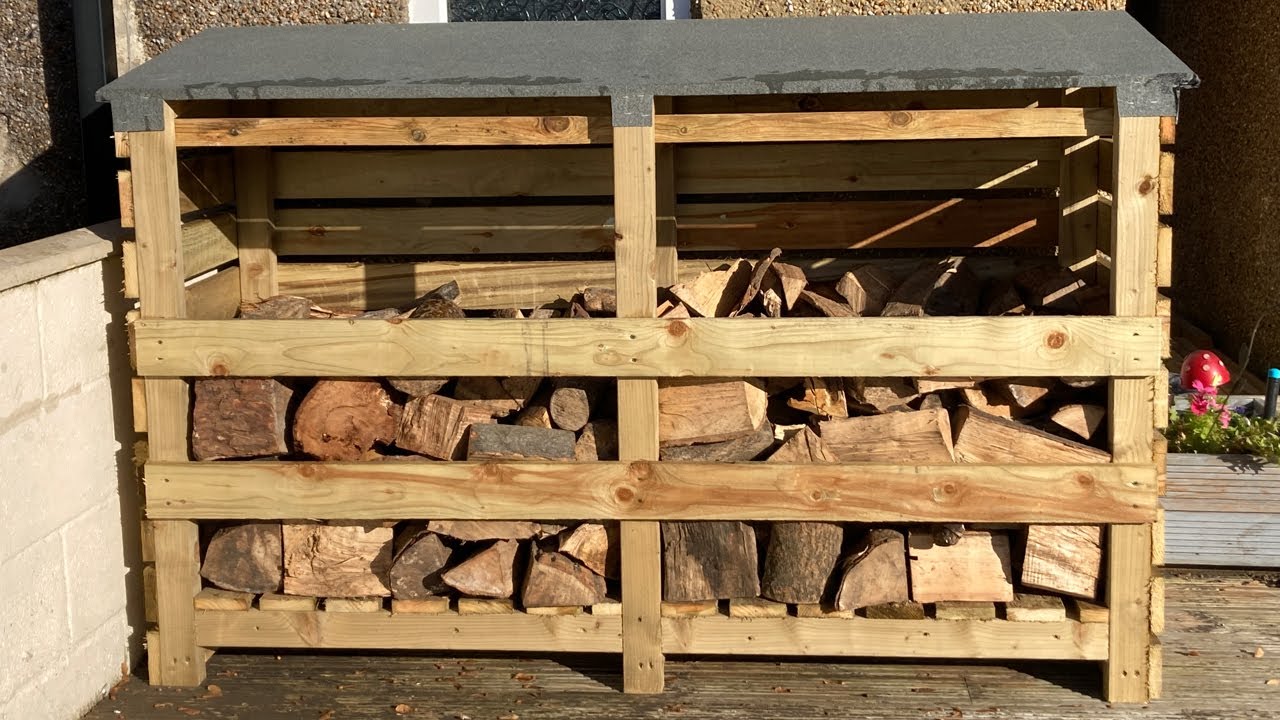 How to build a DIY log store + Plans + Tools and Materials Lists