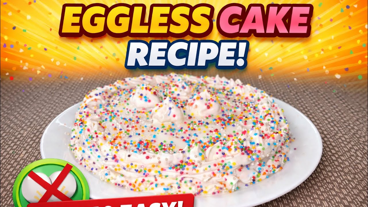 Bakery Style Eggless Cake | Easy & Quick Cake Recipe