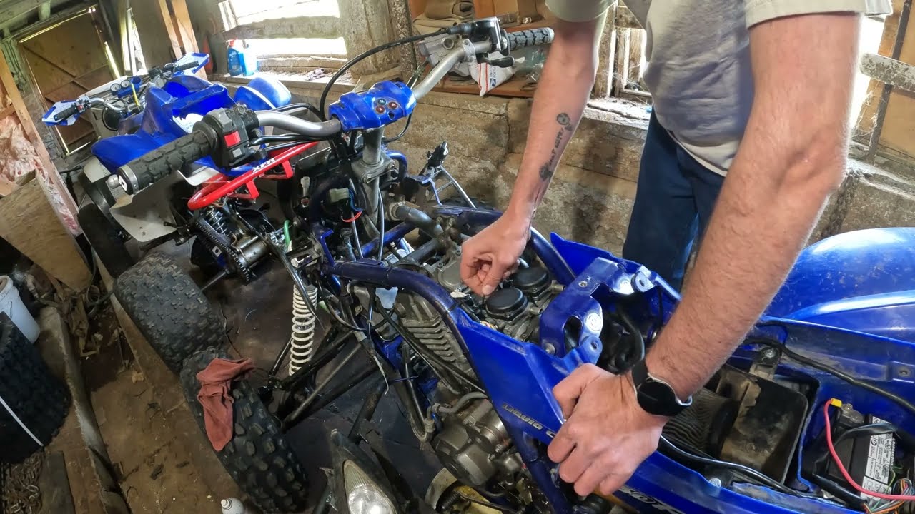 fixing air leak, and bigger pilot jets in my Raptor 660