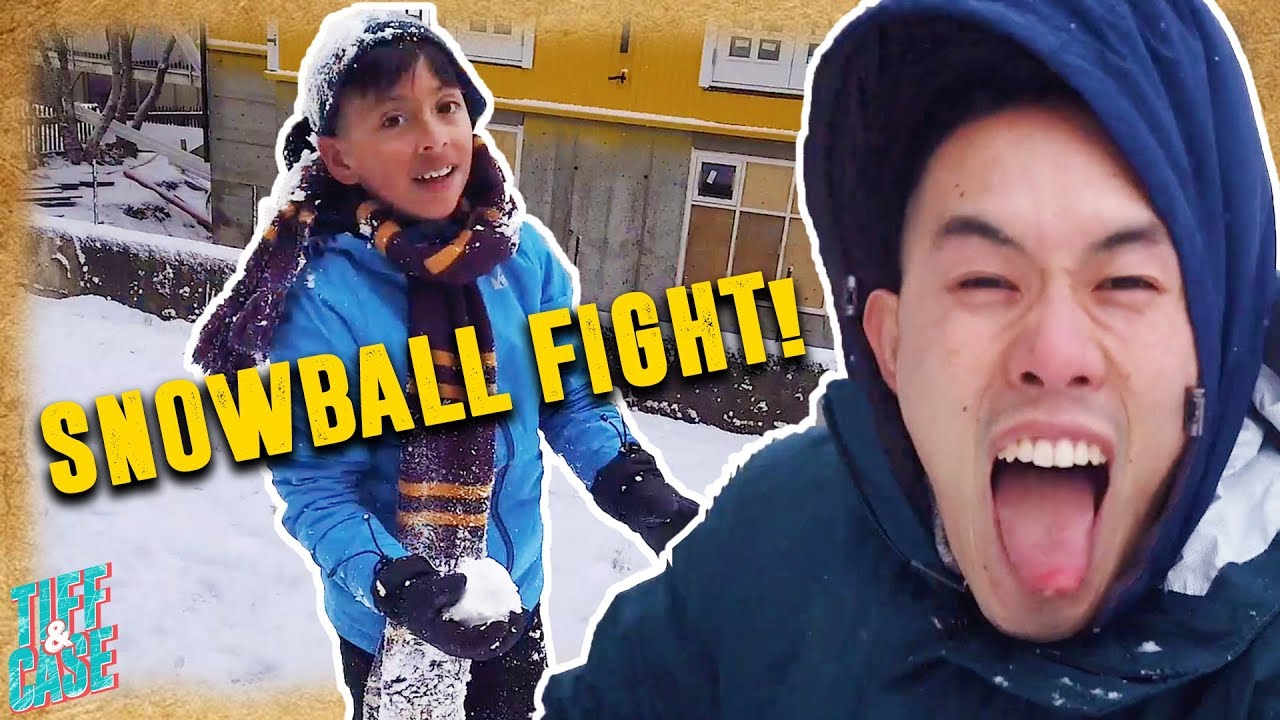 First Snowball Fight in Iceland!