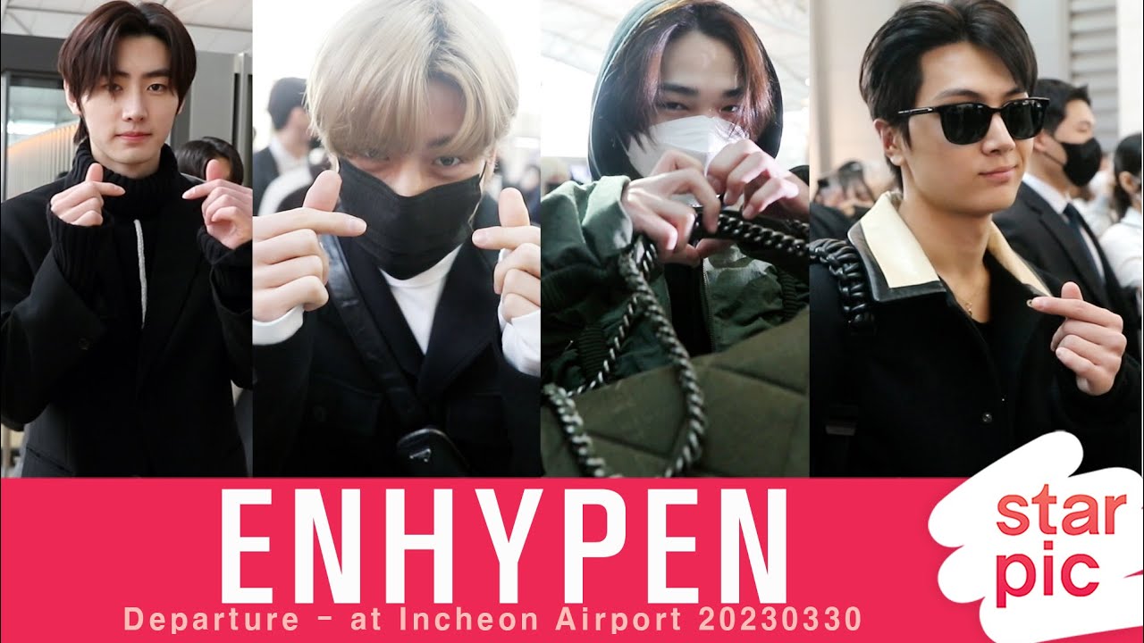 엔하이픈 '설렘 유발 하트!' [STARPIC] / ENHYPEN Departure - at  Incheon Airport 20230330